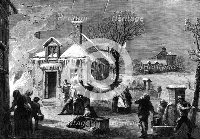 "The House on Fire on Christmas Eve", 1860. Creator: Unknown.