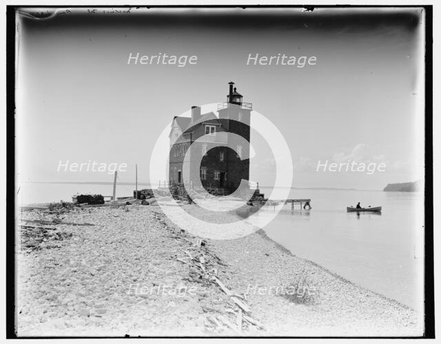 Mackinac Island from Round Island, between 1880 and 1899. Creator: Unknown.