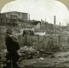 'Looking north up Mason St. from Eddy - Ruins of the Fairmont $4,000,000 hotel', 1906.  Creator: Unknown.
