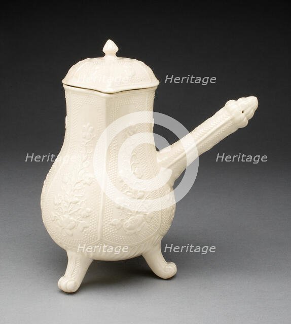 Chocolate Pot, France, c. 1775/1800. Creators: Rambervillers Pottery Factory, Septfontaines Pottery Factory.