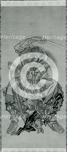 Shoki, the Demon Queller, dated 1790. Creator: Hokusai.