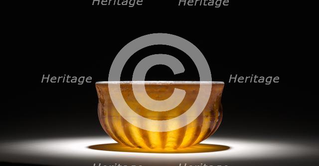 Ribbed Glass Bowl, 1st century. Creator: Unknown.