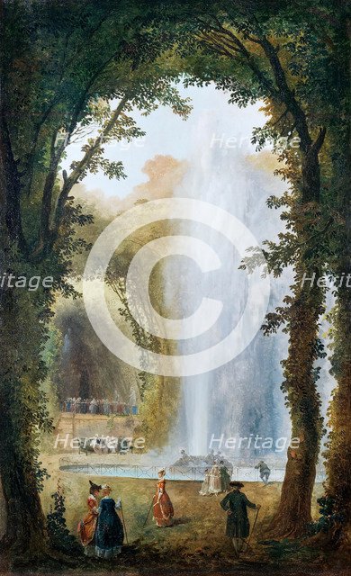 The fountain in the Grove of the muses at the Chateau de Marly. Artist: Robert, Hubert (1733-1808)