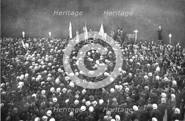Latin America Against Germany; July 14, 1917, in Buenos-Aires: a crowd..., 1917 Creator: Unknown.