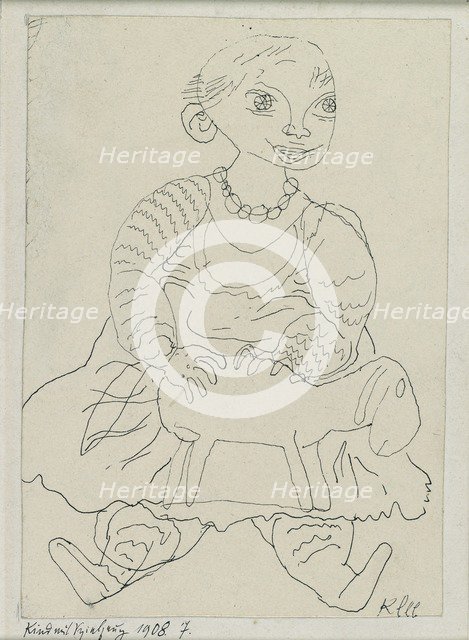 Child with a Toy, 1908. Artist: Paul Klee.
