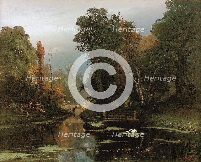 Overgrown pond (Gatchina park), 1878. Artist: Klever, Juli Julievich (Julius), von (1850-1924)