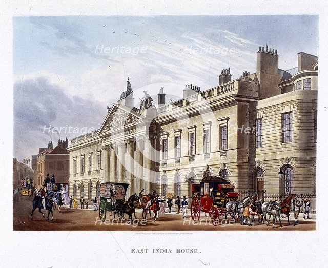 East India House, London, 1836. Artist: Joseph Constantine Stadler