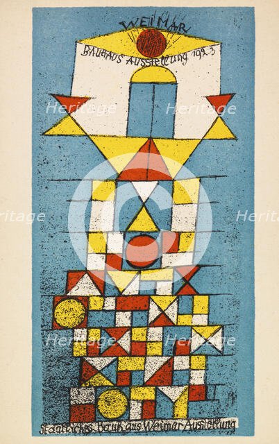 Bauhaus exhibition. Postcard, 1923. Creator: Klee, Paul (1879-1940).