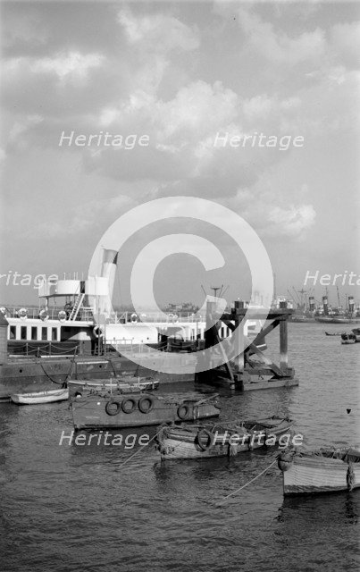 A number of small boats moored at Gravesend, Kent, c1945-c1965. Artist: SW Rawlings