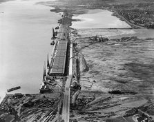 Reclamation of the Western Docks between Royal Pier and Millbrook, Southampton, Hampshire, 1933. Artist: Aerofilms.