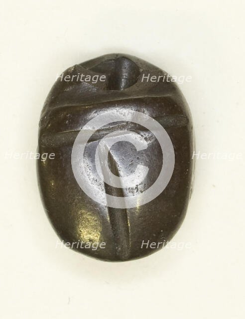 Scarab: Uninscribed, Egypt, Middle Kingdom-Late Period, Dynasties 12-26 (about 1985-525 BCE). Creator: Unknown.