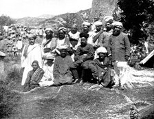 The Chitral Campaign: the Khan of Dir and his suite, 1895. Creator: Unknown.