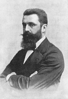 Theodor Herzl (1860-1904), Zionist leader. Artist: Unknown