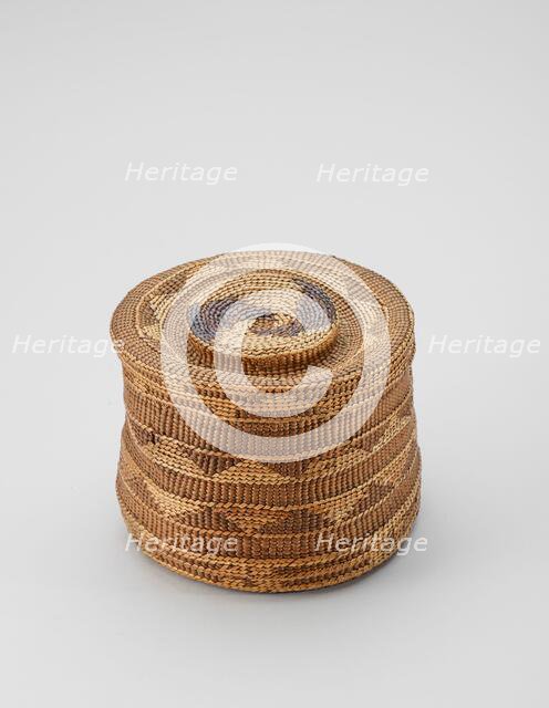 Basket and lid, 1880-1886. Creator: Unknown.