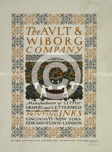 The Ault & Wilborg company, c1894 - 1896. Creator: William H Bradley.