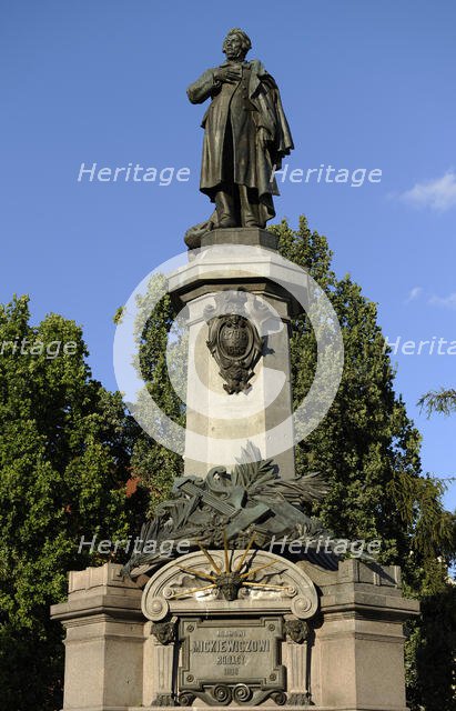 Monument to Adam Bernard Micki, Warsaw. Poland, 2013.  Creator: Unknown.