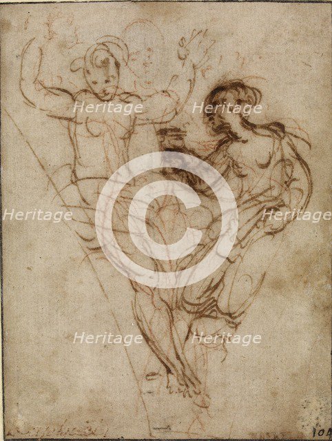 Psyche presenting to Venus the Vase of Proserpine, early 16th century. Artist: Raphael.