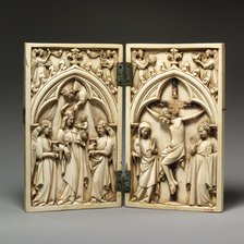 Diptych with Virgin and Child and Crucifixion, French, 14th century (?). Creator: Unknown.