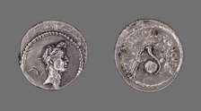Denarius (Coin) Portraying Julius Caesar, 42 BCE, issued by L. Mussidius Longus. Creator: Unknown.