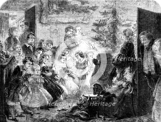 The Christmas Tree - drawn by J. A. Pasquier, 1858. Creator: Mason Jackson.