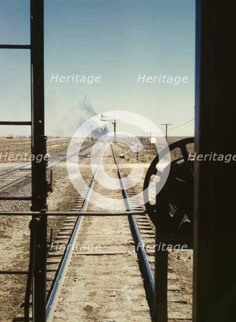 Santa Fe R.R. train, Melrose, New Mexico, 1943. Creator: Jack Delano.