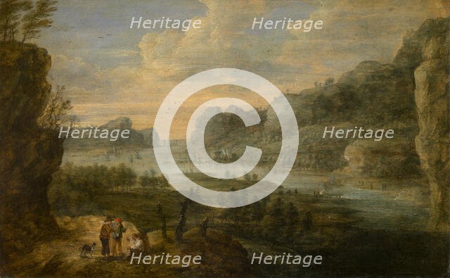 Landscape with a Sunset, c1620-1670. Creator: Lucas van Uden.