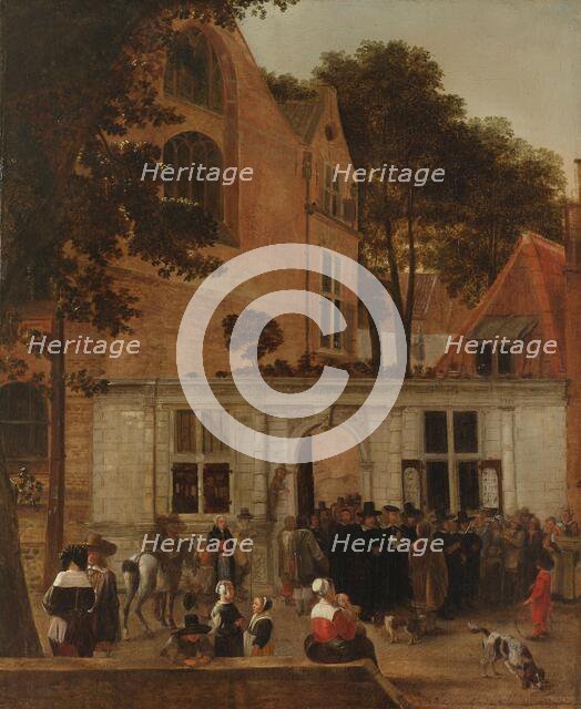 The Conferring of a Degree at the University of Leiden about 1650, c.1650-c.1660. Creator: Hendrick van der Burch.