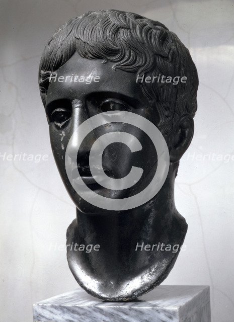 Marble head of Doryphoros (Roman copy after original by Polykleitos), c450-c440 BC. Artist: Unknown