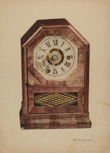 Seth Thomas Clock (?), c. 1940. Creator: J. Herman McCollum.