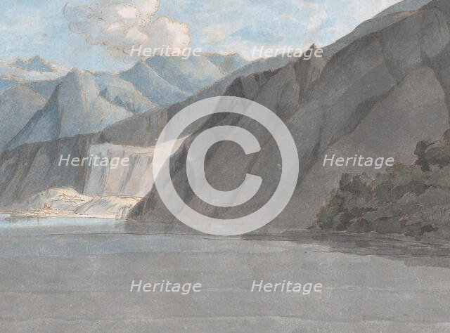 View of Lake Como with Monte Leoni, August 27, 1781. Creator: Francis Towne.