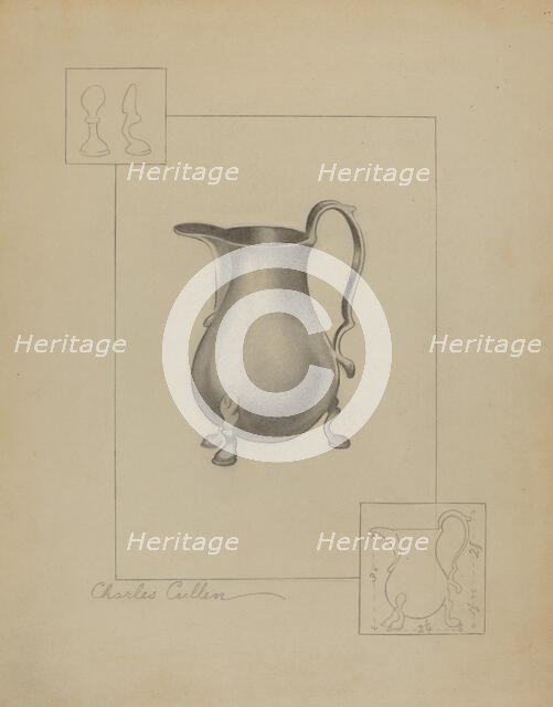 Pewter Creamer, c. 1936. Creator: Charles Cullen.