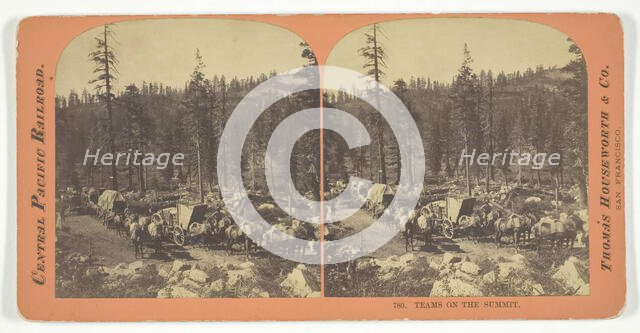 Teams on the Summit, 1867. Creator: Lawrence & Houseworth.