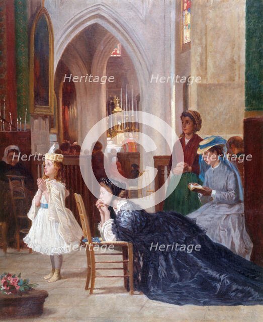 La prière, mid-late 19th century.  Creator: Auguste Dutuit.