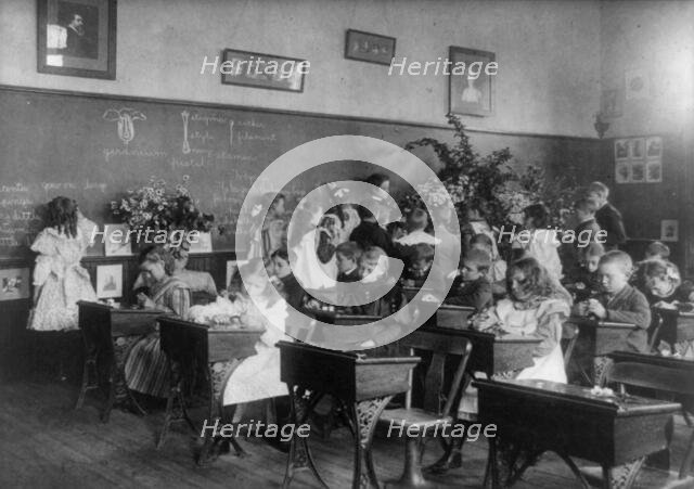 A class in flowers, 6th Division, (1899?). Creator: Frances Benjamin Johnston.