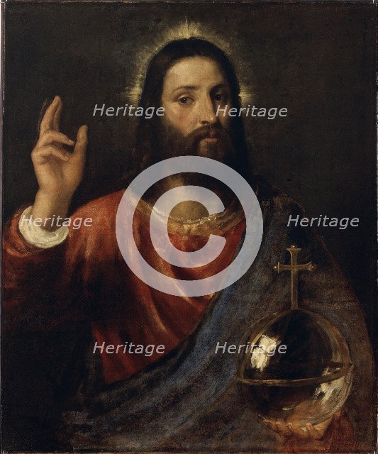 Salvator Mundi (Saviour of the World), c. 1570. Artist: Titian (1488-1576)