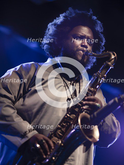 Kamasi Washington, 2018. Artist: Alan John Ainsworth.