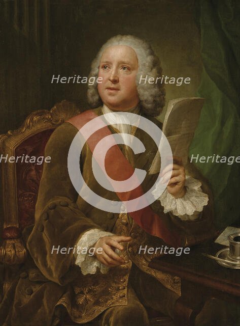 Portrait of Sir Charles Hanbury Williams (1708-1759), c1751. Creator: Mengs, Anton Raphael (1728-1779).