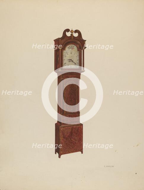 Tall Clock, 1937. Creator: Arsen Maralian.