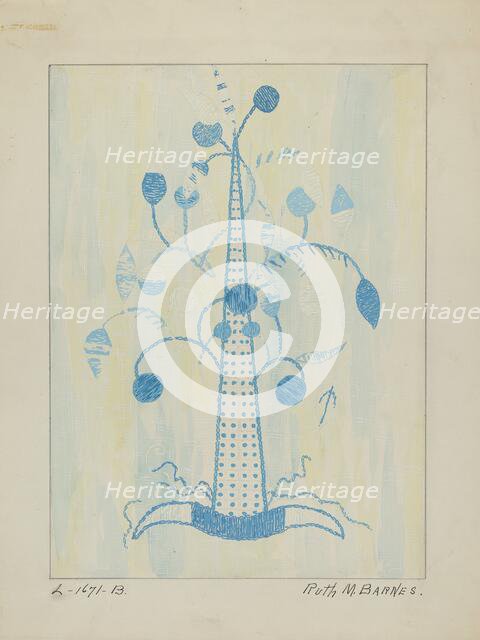 Coverlet, c. 1936. Creator: Ruth M. Barnes.