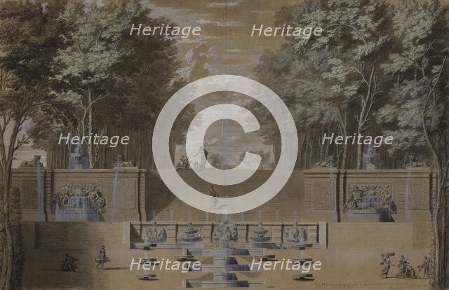 View of cascading stairs, probably for Sceaux, c1700s. Creator: Jean-Baptiste-Alexandre Le Blond.