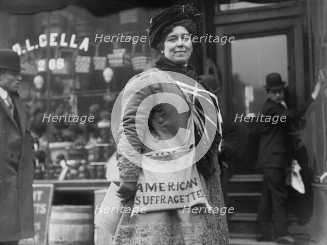 Mrs. H. Riordan, suffragette, New York, 1910. Creator: Bain News Service.