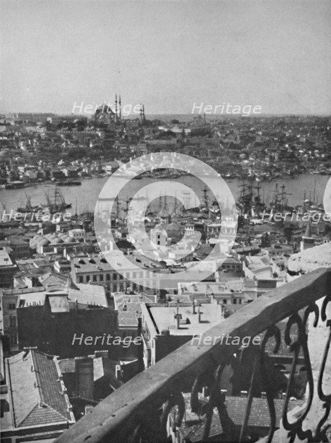 'A view over Constantinople showing the Mosque of Santa Sophia', 1913. Artist: Unknown.