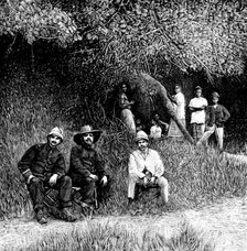Lieutenants Simon and Castellani, of the Marchand Expedition, in the Mayombe Forest, 1898. Creator: Unknown.