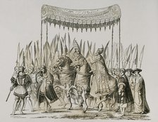 Coronation of Charles V, (1500-1558) as Holy Roman Emperor, (1519-1556)...in 1530, (1878). Creator: Unknown.