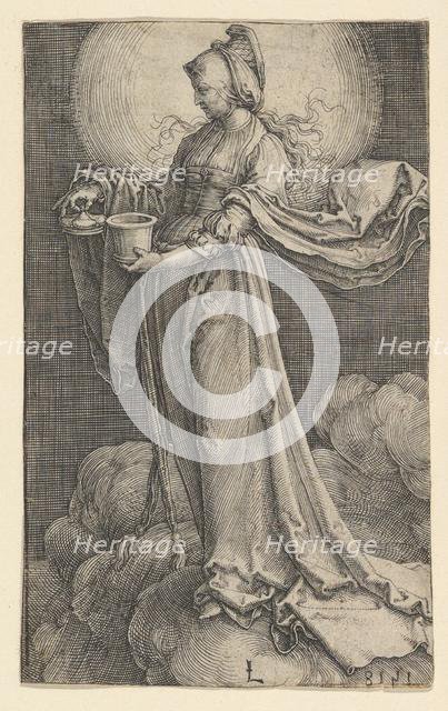 St. Mary Magdalene on the Clouds, 1518. Creator: Lucas van Leyden.