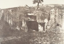 Jérusalem, Vallée de Josaphat, Grotte sépulcrale, 1, 1854. Creator: Auguste Salzmann.