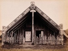New Zealand: the house of the Maori leader and prophet, Te Kooti, 19th century. Creator: Unknown.