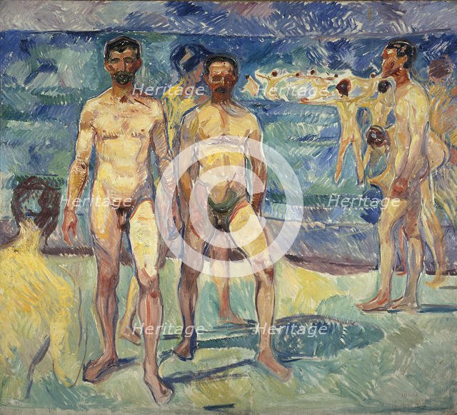 Bathing Men. Artist: Munch, Edvard (1863-1944)
