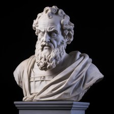AI IMAGE - Bust of Archimedes, 3rd century BC, (2023).  Creator: Heritage Images.