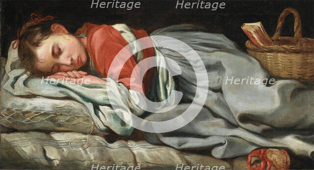 Young Girl Sleeping, c.between 1655 and 1660. Creator: Bernhard Keil.